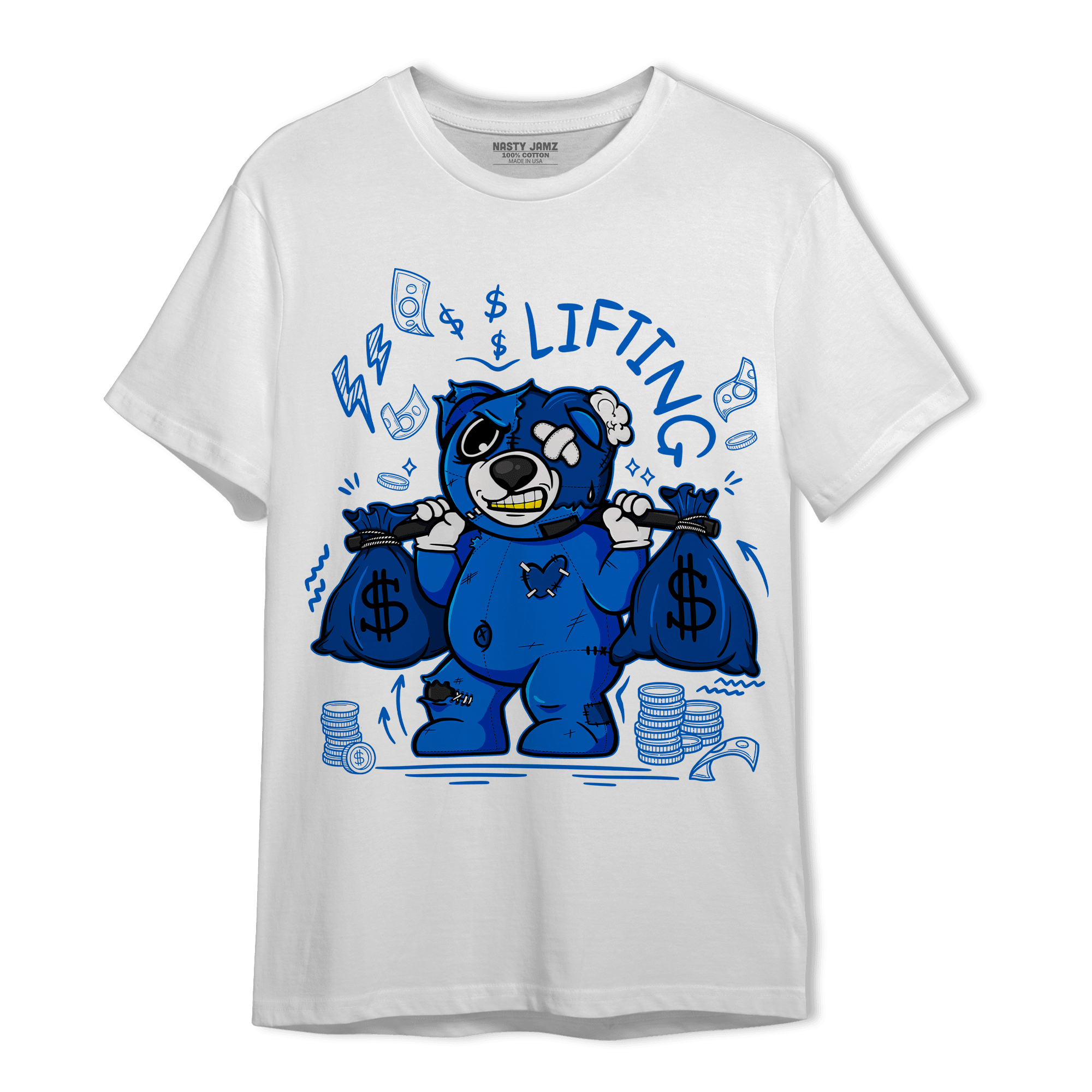 Royal Reimagined 1s T Shirt Match Money Lifting BER - NastyJamz