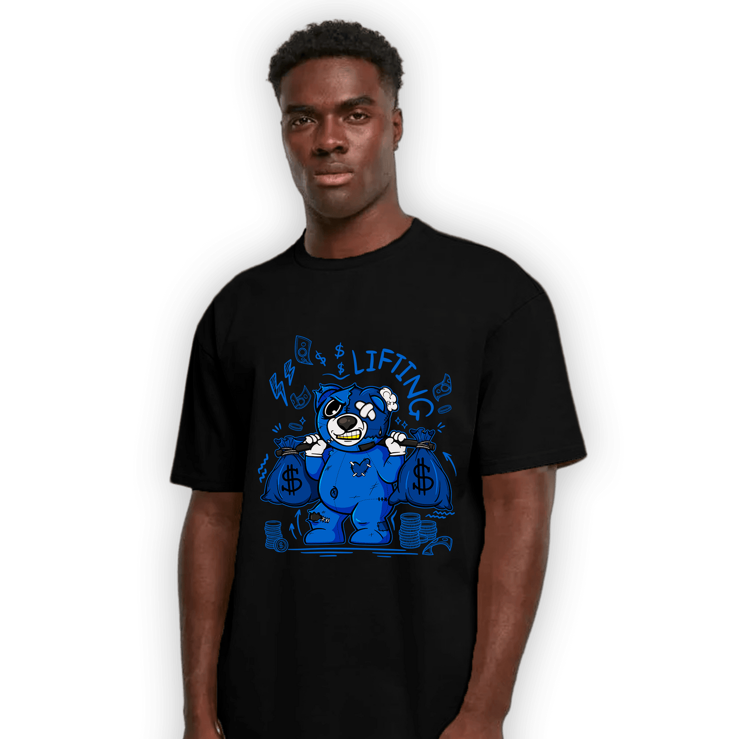 Royal Reimagined 1s T Shirt Match Money Lifting BER - NastyJamz