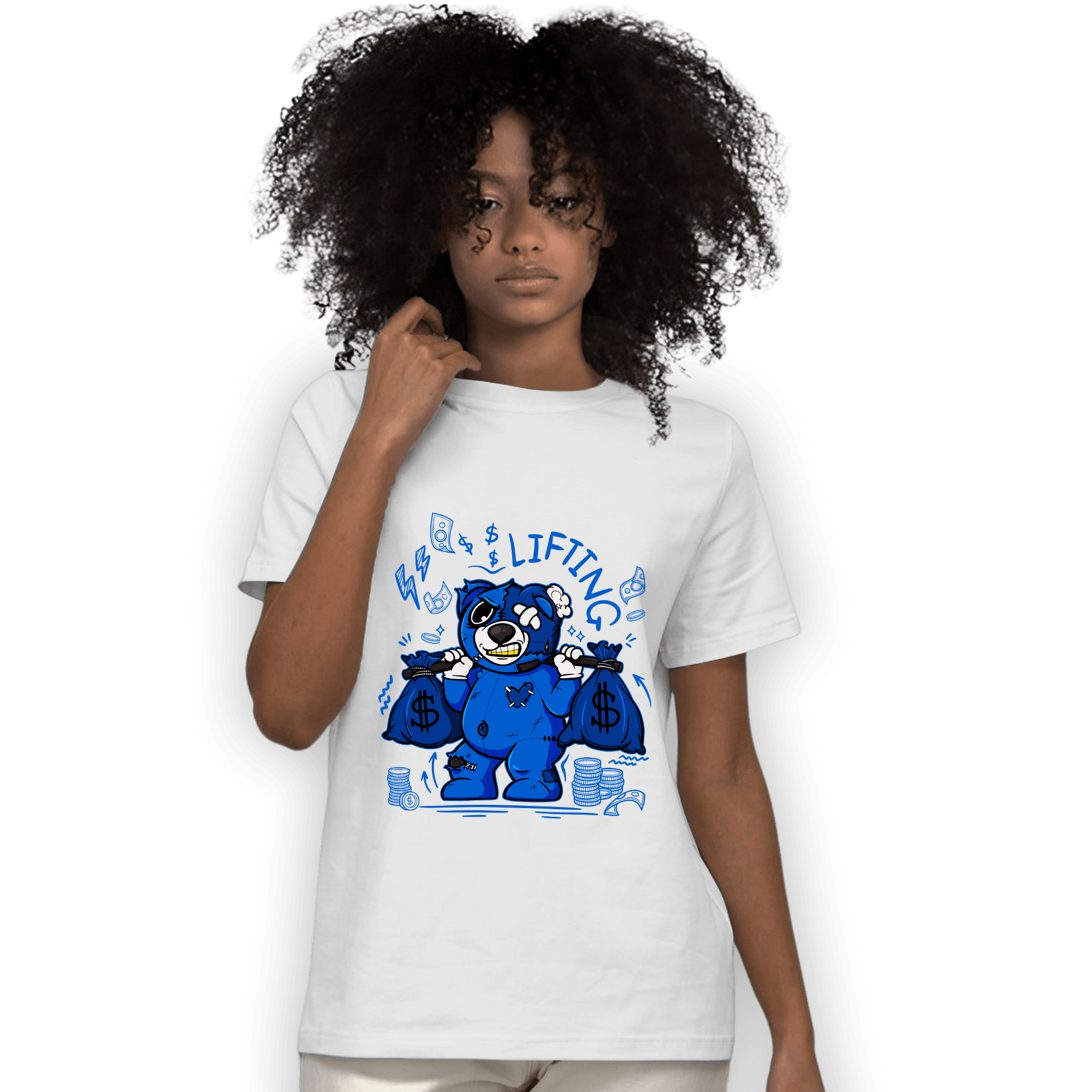 Royal Reimagined 1s T Shirt Match Money Lifting BER - NastyJamz