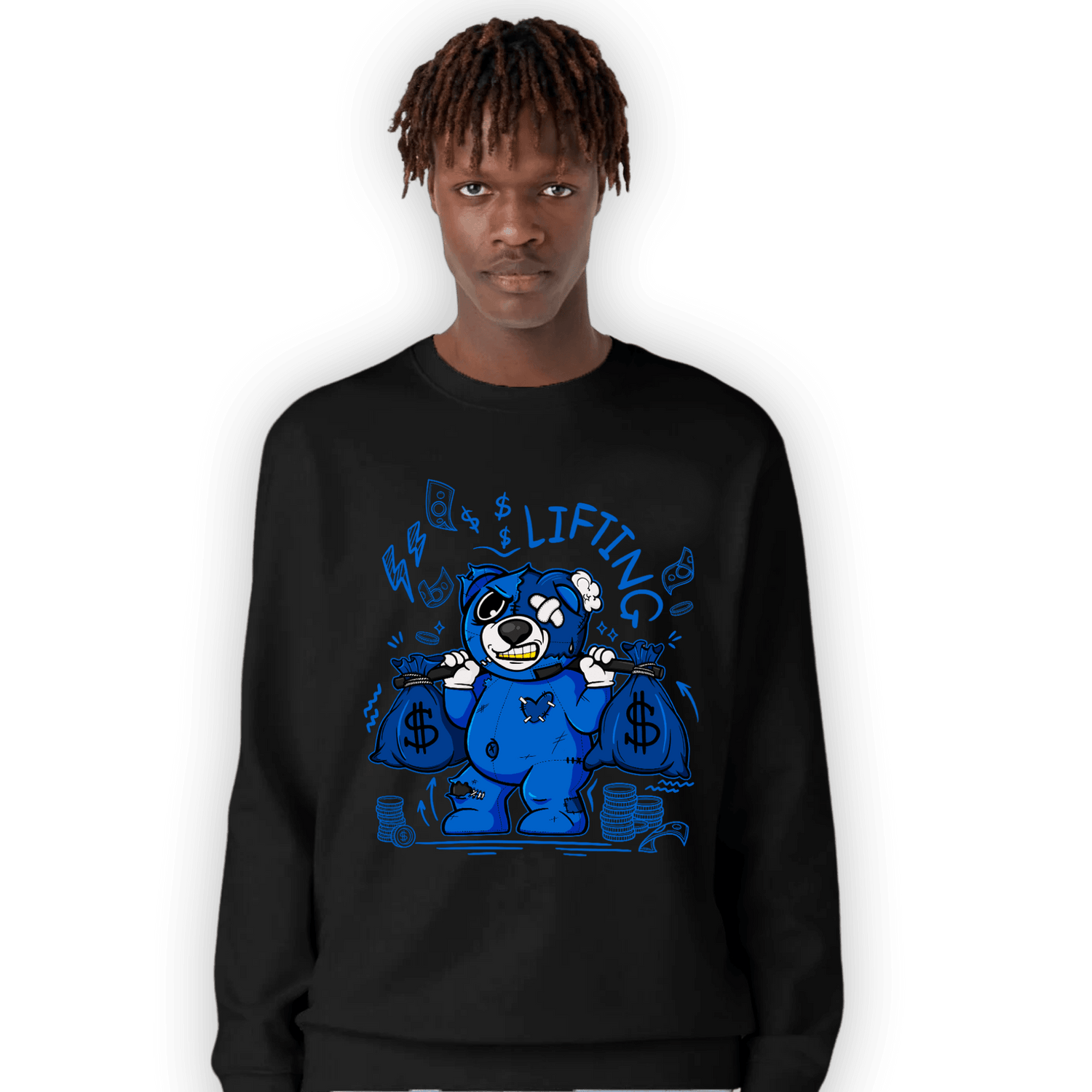 Royal Reimagined 1s Sweatshirt Match Money Lifting BER - NastyJamz
