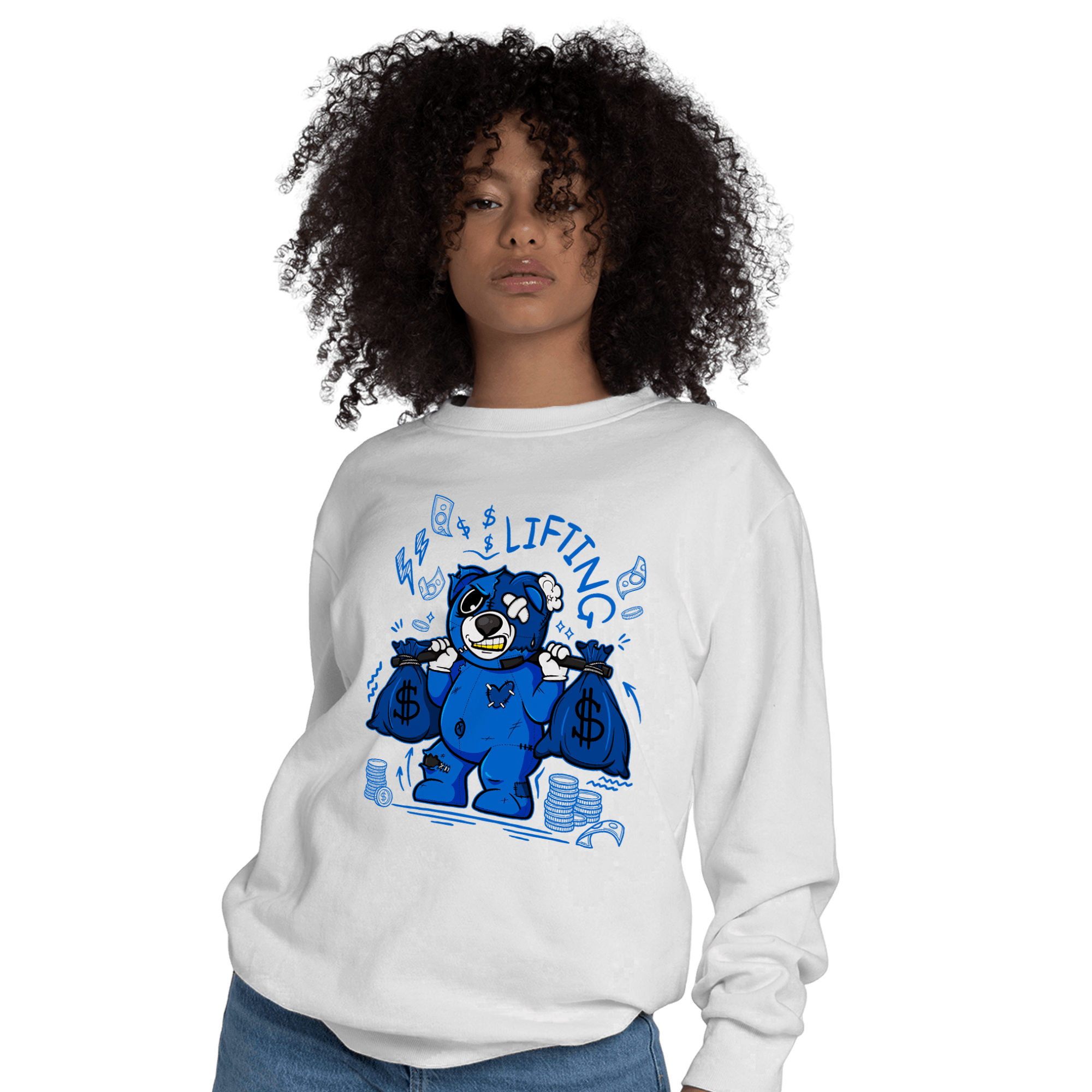 Royal Reimagined 1s Sweatshirt Match Money Lifting BER - NastyJamz