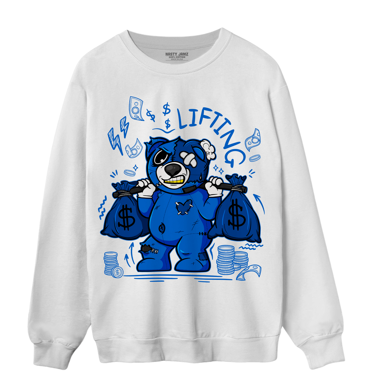 Royal Reimagined 1s Sweatshirt Match Money Lifting BER - NastyJamz