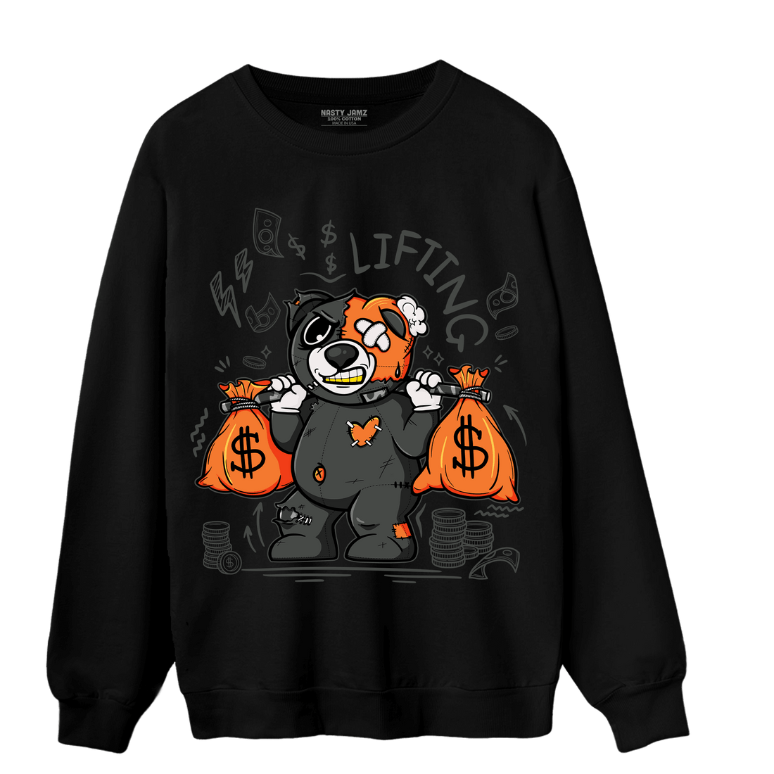 Fear Pack 3s Sweatshirt Match Money Lifting BER - NastyJamz