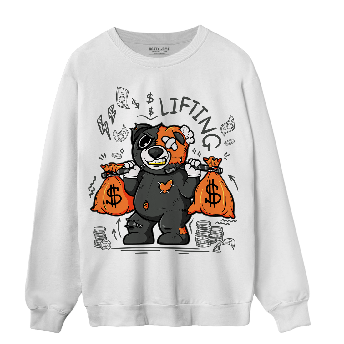 Fear Pack 3s Sweatshirt Match Money Lifting BER - NastyJamz