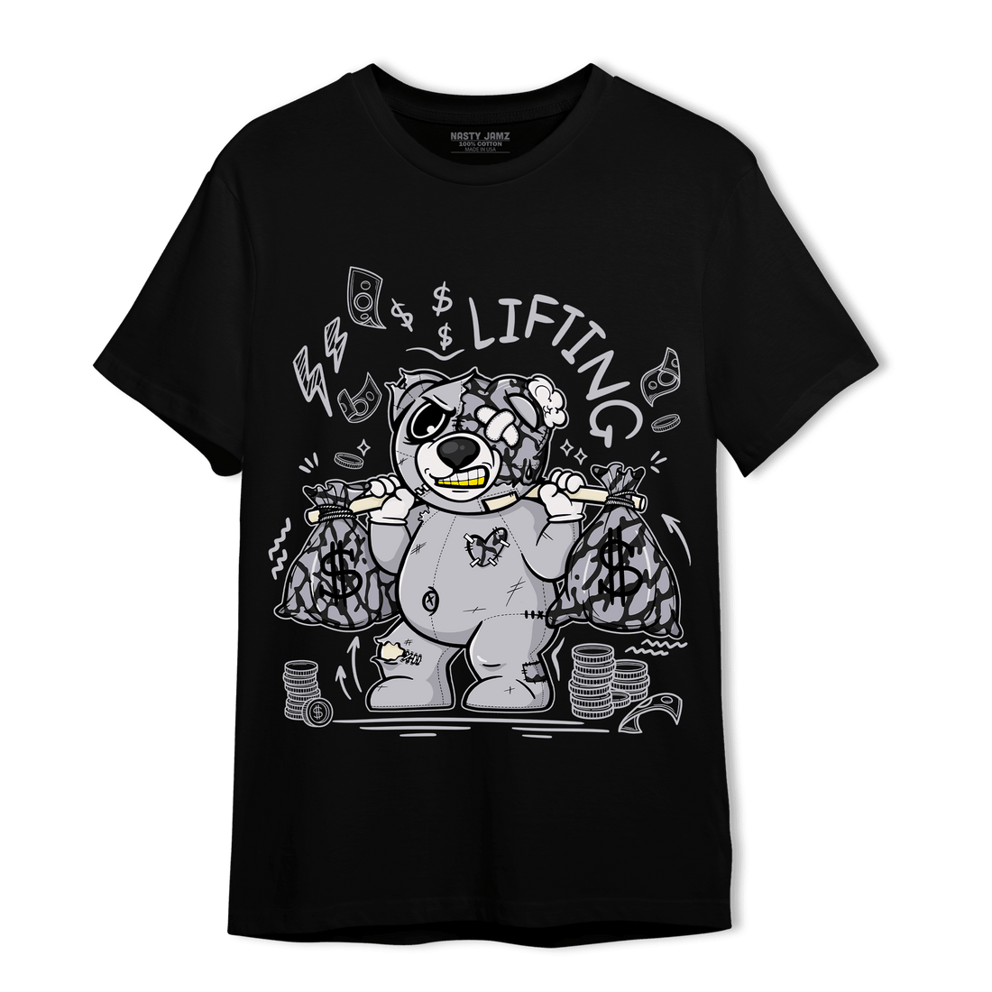 Off Noir 3s T Shirt Match Money Lifting BER - NastyJamz