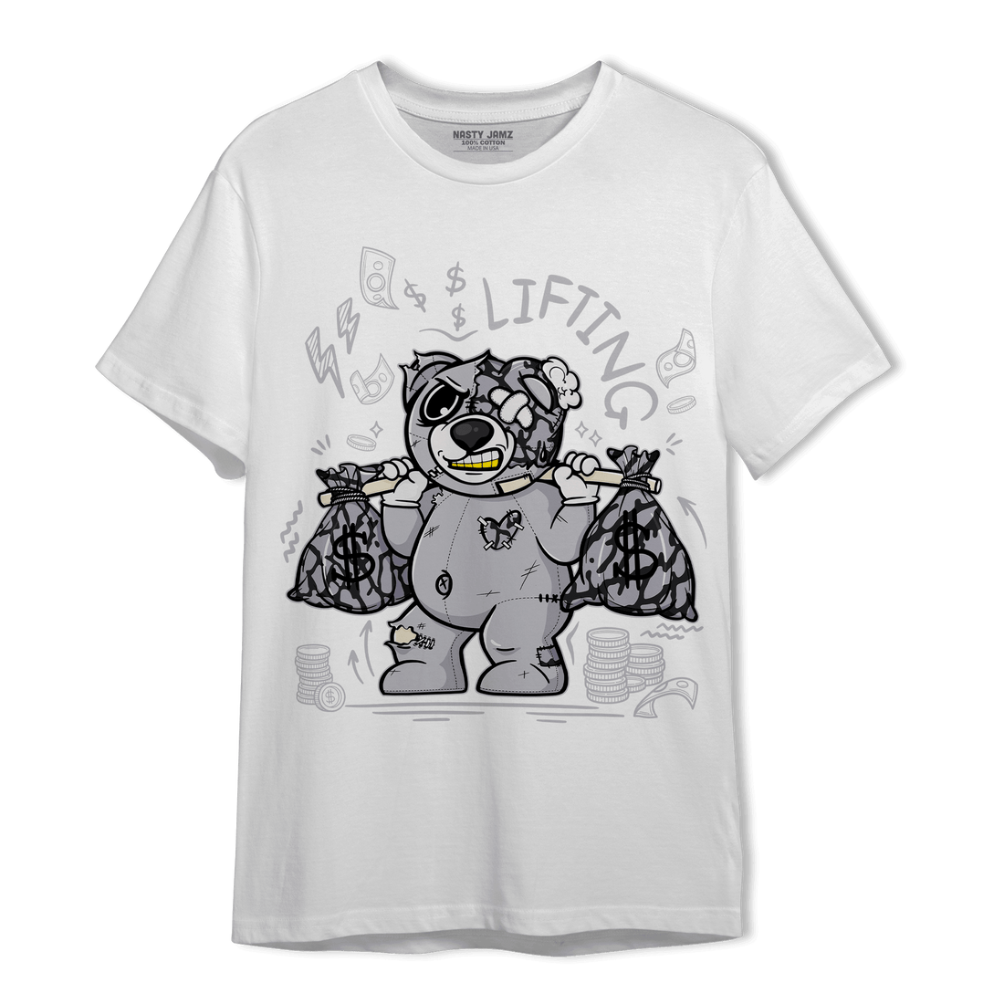 Off Noir 3s T Shirt Match Money Lifting BER - NastyJamz