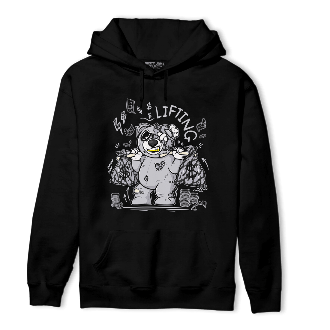 Off Noir 3s Hoodie Match Money Lifting BER - NastyJamz