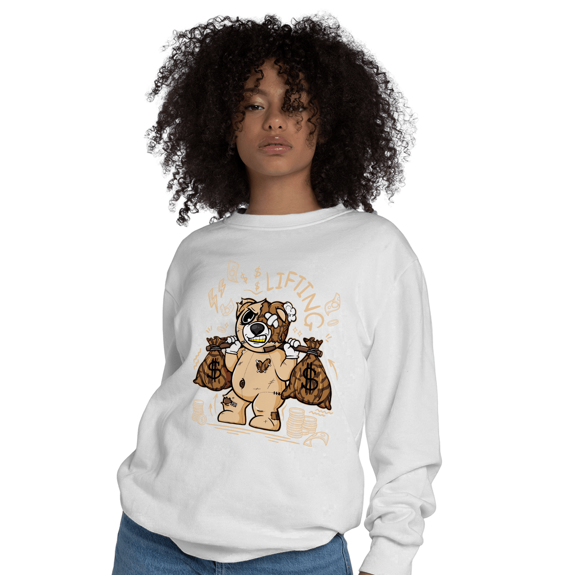 Palomino 3s Sweatshirt Match Money Lifting BER - NastyJamz