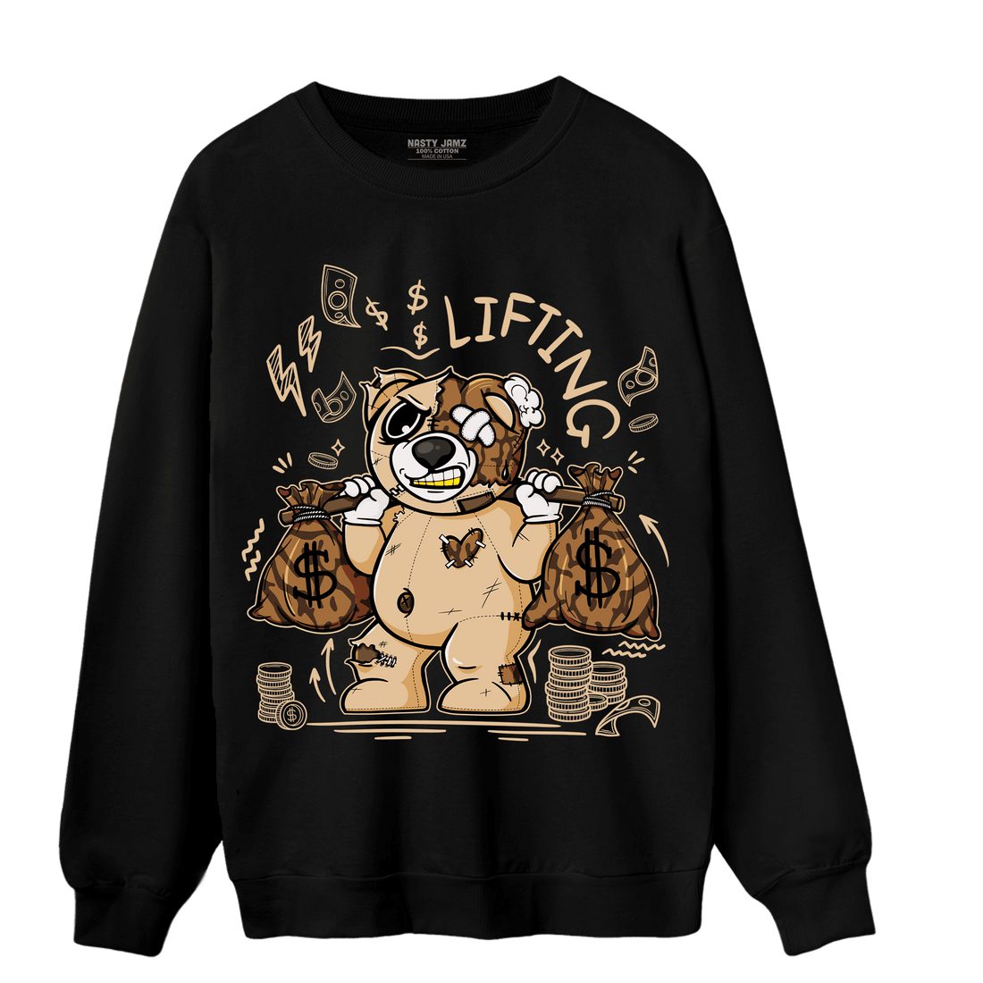 Palomino 3s Sweatshirt Match Money Lifting BER - NastyJamz
