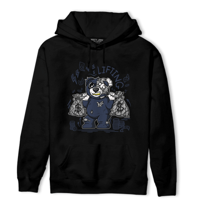 White Navy 3s Hoodie Match Money Lifting BER - NastyJamz