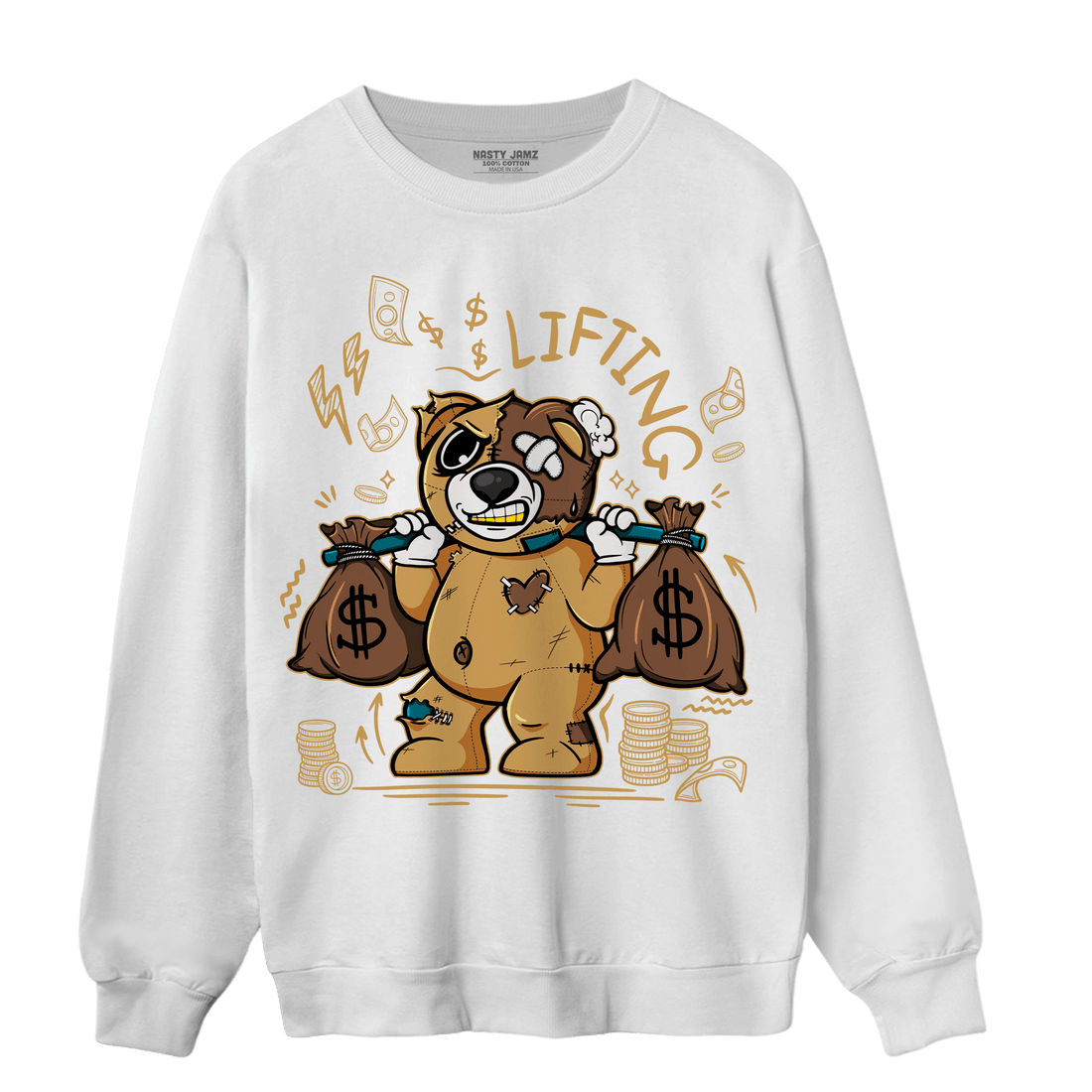 Cacao Wow 4s Sweatshirt Match Money Lifting BER - NastyJamz