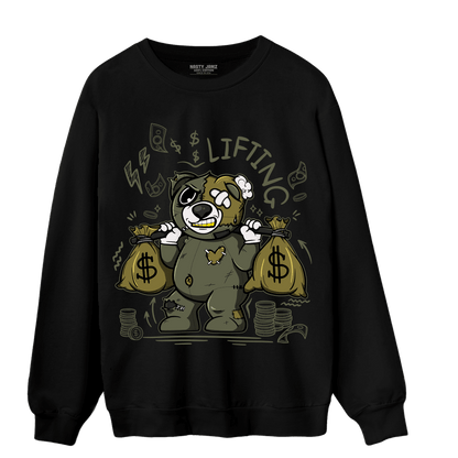 SE Craft Medium Olive 4s Sweatshirt Match Money Lifting BER - NastyJamz