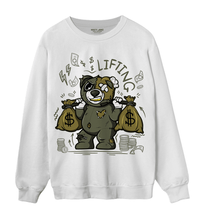 SE Craft Medium Olive 4s Sweatshirt Match Money Lifting BER - NastyJamz