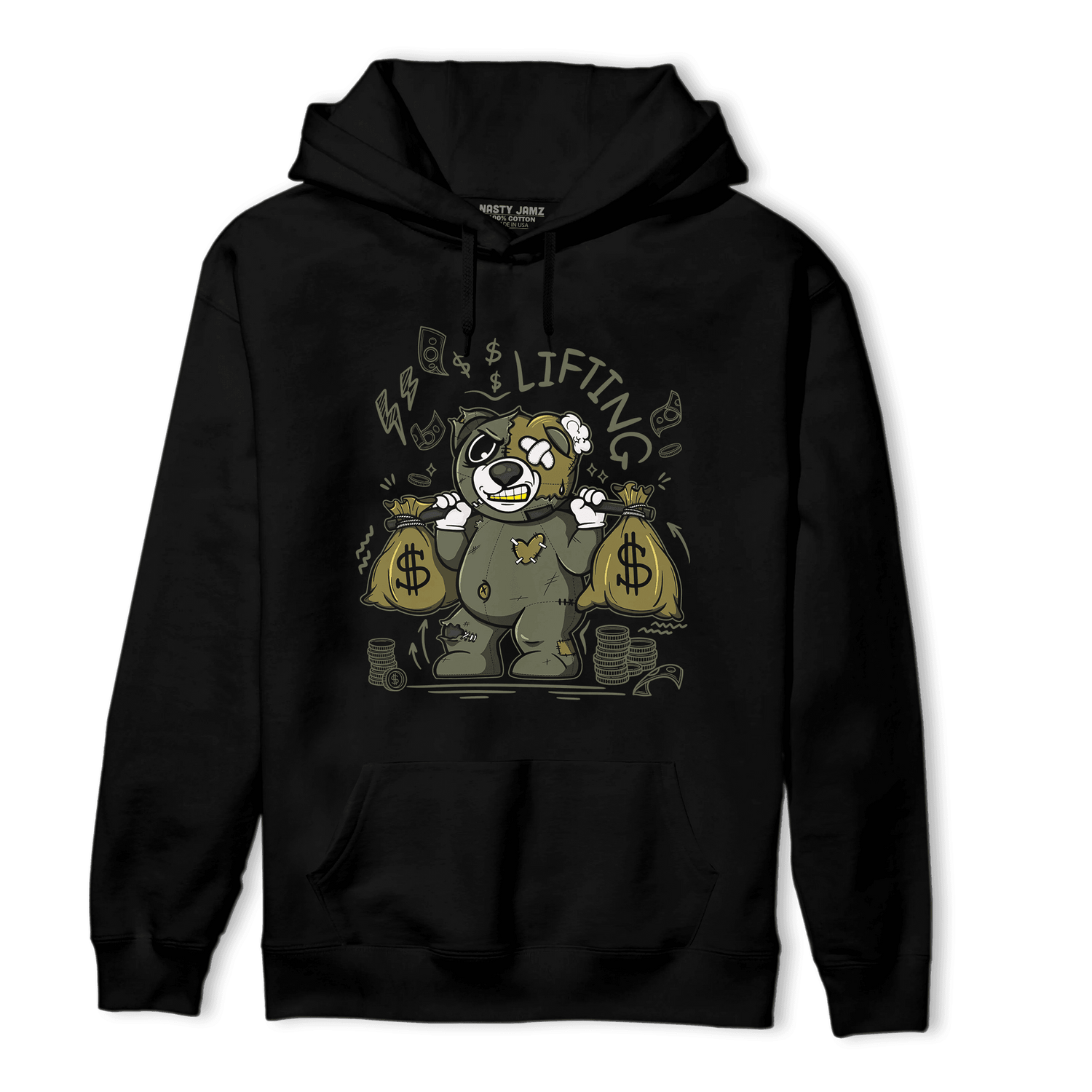 SE Craft Medium Olive 4s Hoodie Match Money Lifting BER - NastyJamz