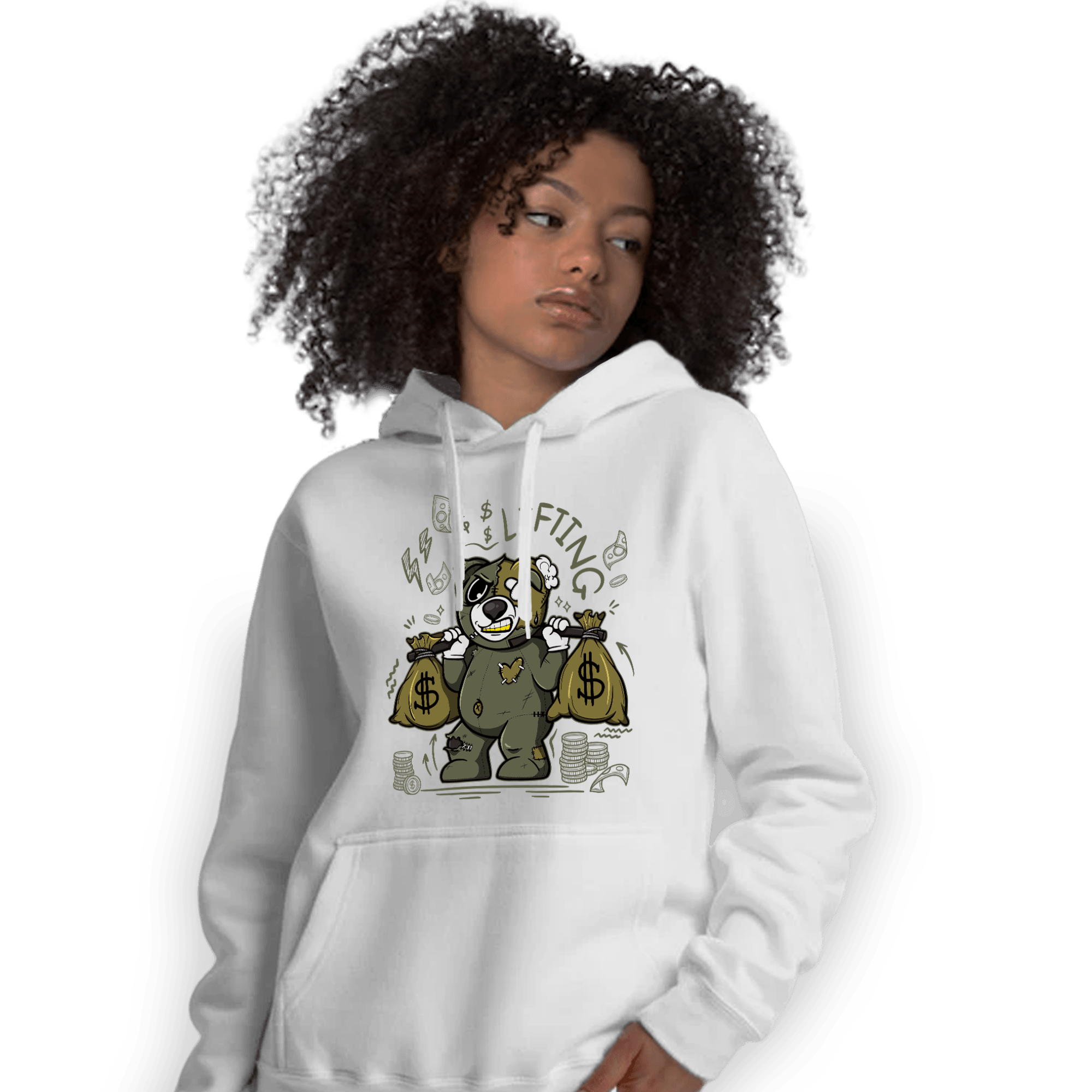 SE Craft Medium Olive 4s Hoodie Match Money Lifting BER - NastyJamz