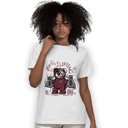 Burgundy 5s T Shirt Match Money Lifting BER - NastyJamz