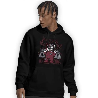 Burgundy 5s Hoodie Match Money Lifting BER - NastyJamz