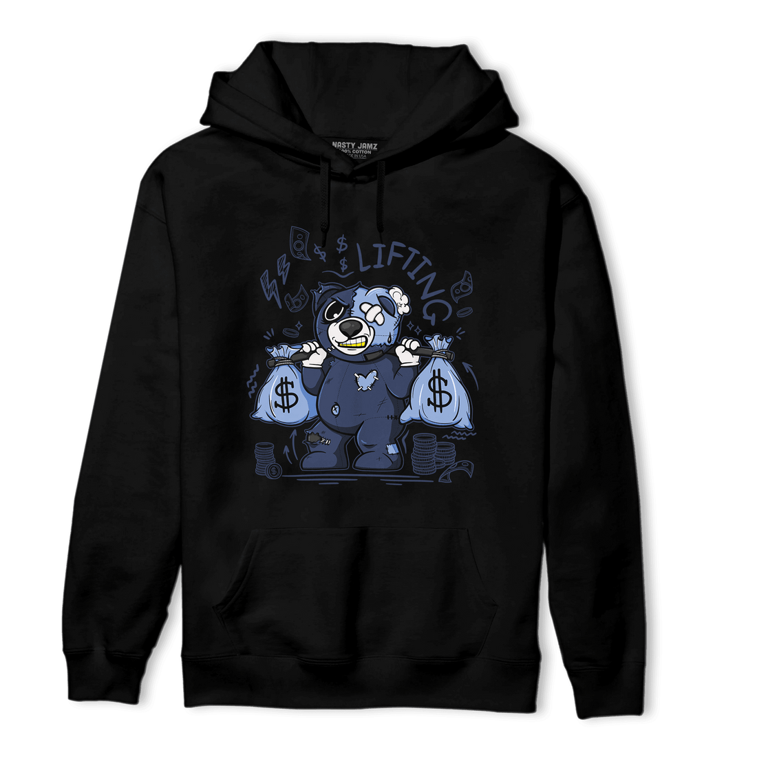 Midnight Navy 5s Hoodie Match Money Lifting BER - NastyJamz