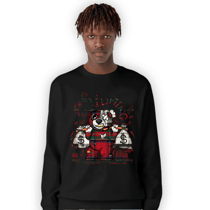 Plaid 5s Sweatshirt Match Money Lifting BER - NastyJamz