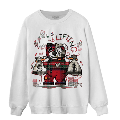 Plaid 5s Sweatshirt Match Money Lifting BER - NastyJamz