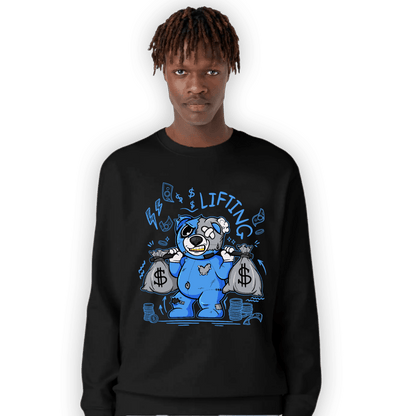 University Blue 5s Sweatshirt Match Money Lifting BER - NastyJamz
