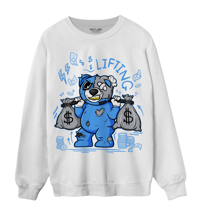 University Blue 5s Sweatshirt Match Money Lifting BER - NastyJamz