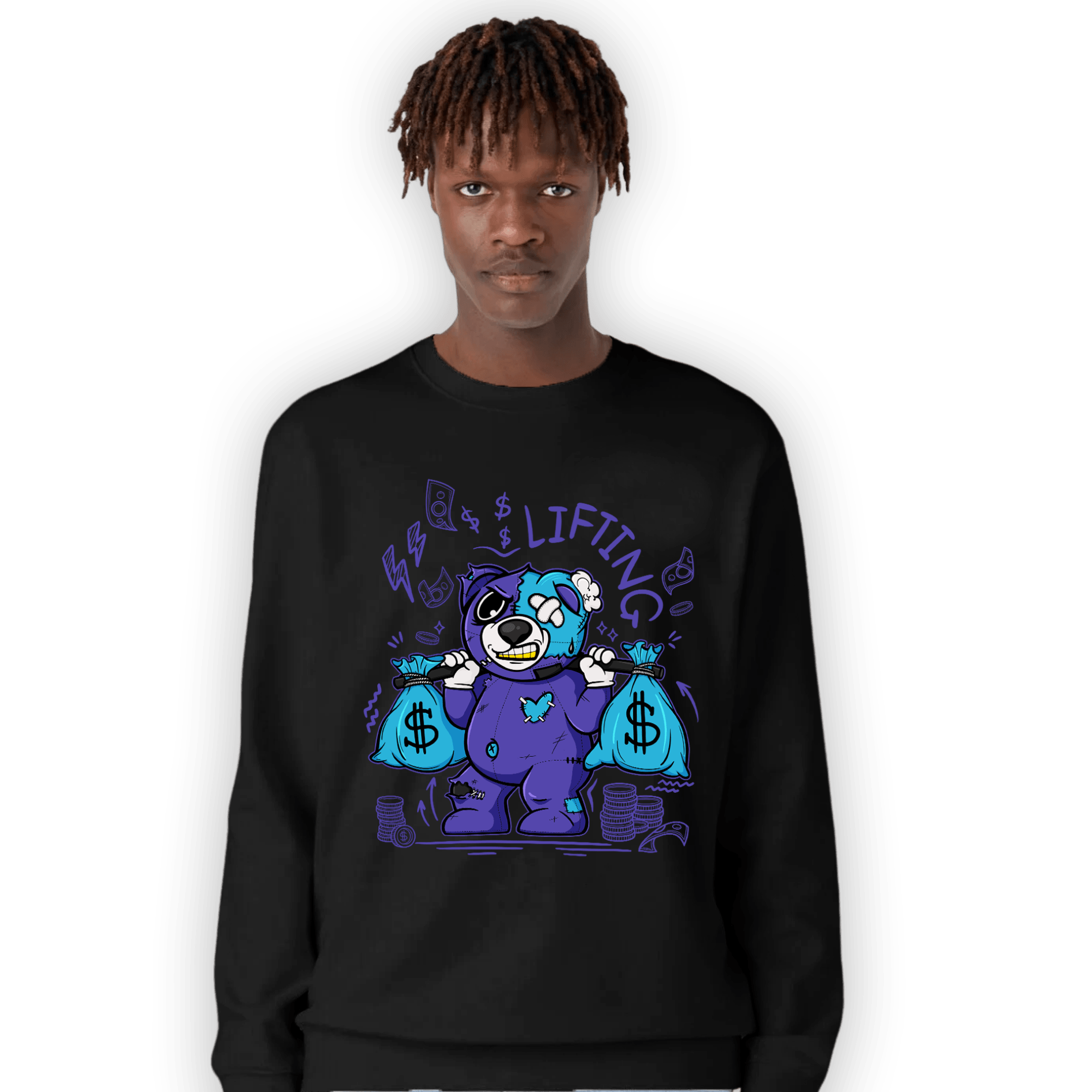 Aqua 6s Sweatshirt Match Money Lifting BER - NastyJamz