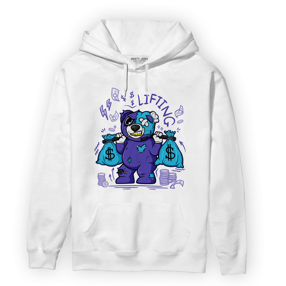 Aqua 6s Hoodie Match Money Lifting BER - NastyJamz