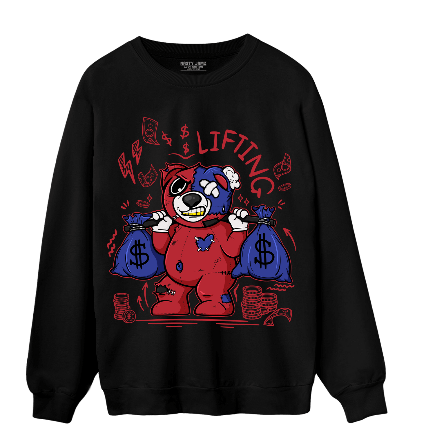 Playoffs 8s Sweatshirt Match Money Lifting BER - NastyJamz