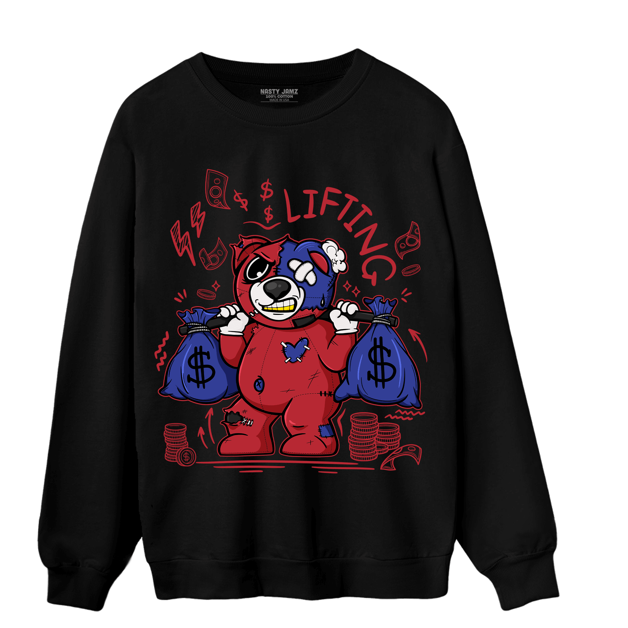 Playoffs 8s Sweatshirt Match Money Lifting BER - NastyJamz