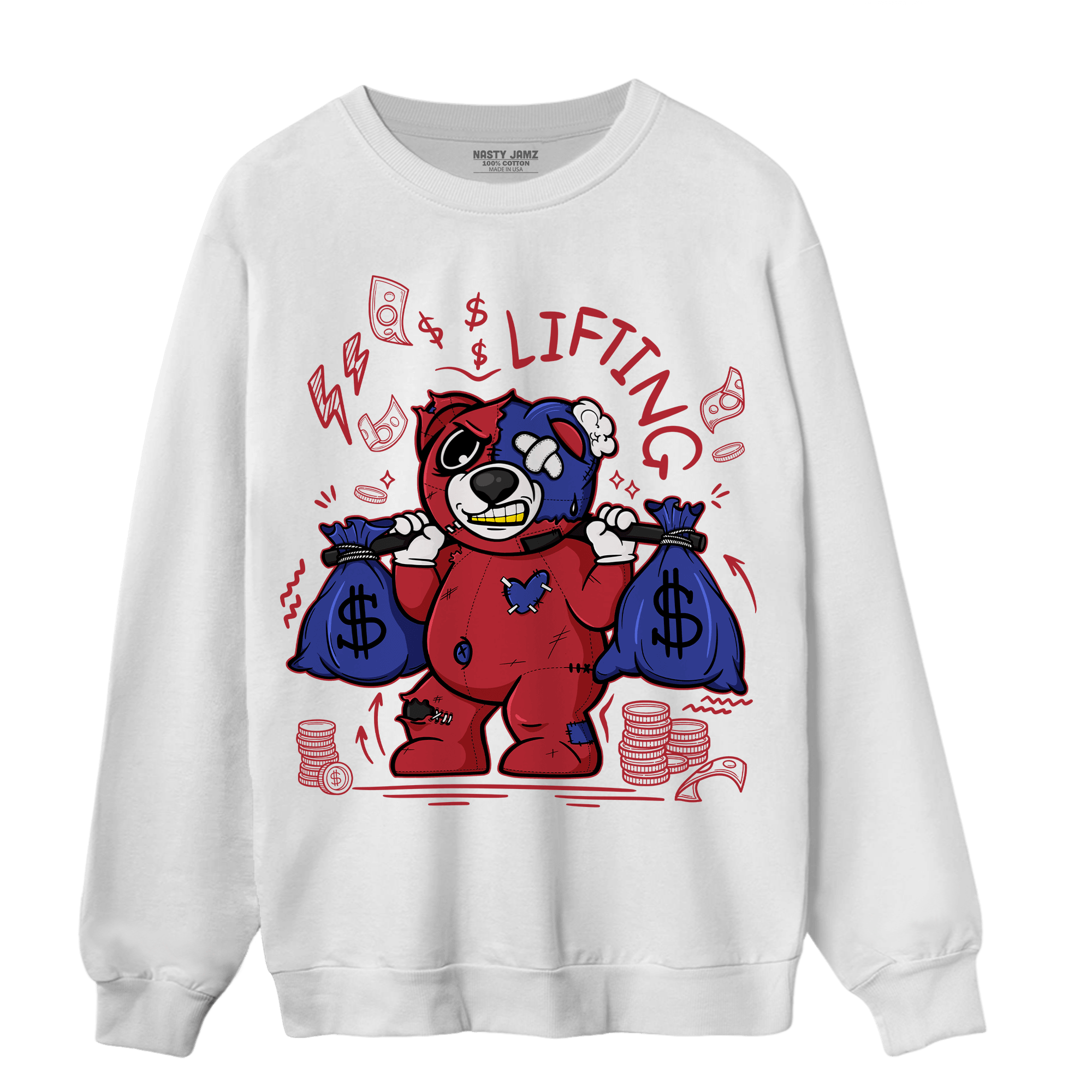 Playoffs 8s Sweatshirt Match Money Lifting BER - NastyJamz