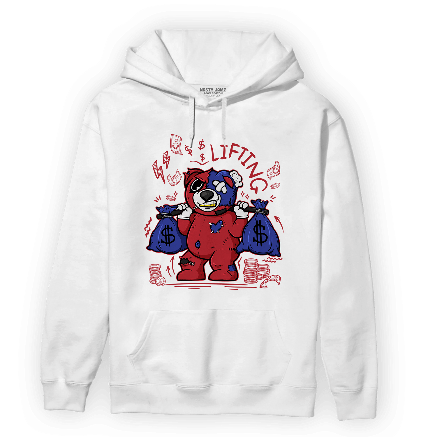 Playoffs 8s Hoodie Match Money Lifting BER - NastyJamz