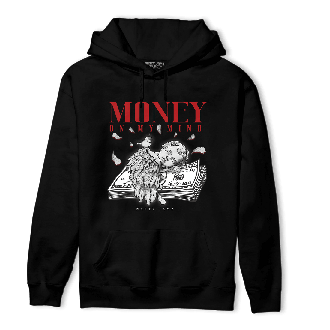 Cherry 11s Hoodie Match Money On My Mind Angel - NastyJamz