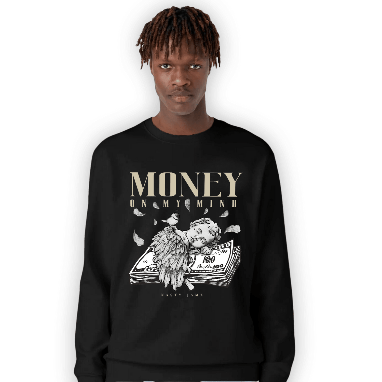Gratitude 11s Sweatshirt Match Money On My Mind Angel - NastyJamz