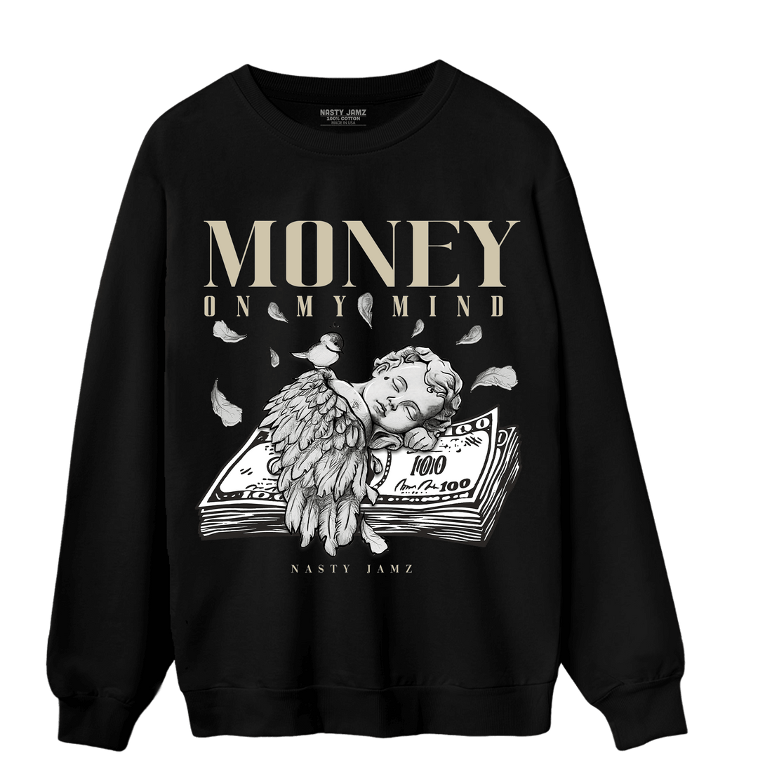 Gratitude 11s Sweatshirt Match Money On My Mind Angel - NastyJamz