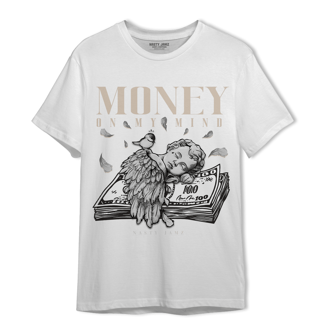 Neapolitan 11s T Shirt Match Money On My Mind Angel - NastyJamz