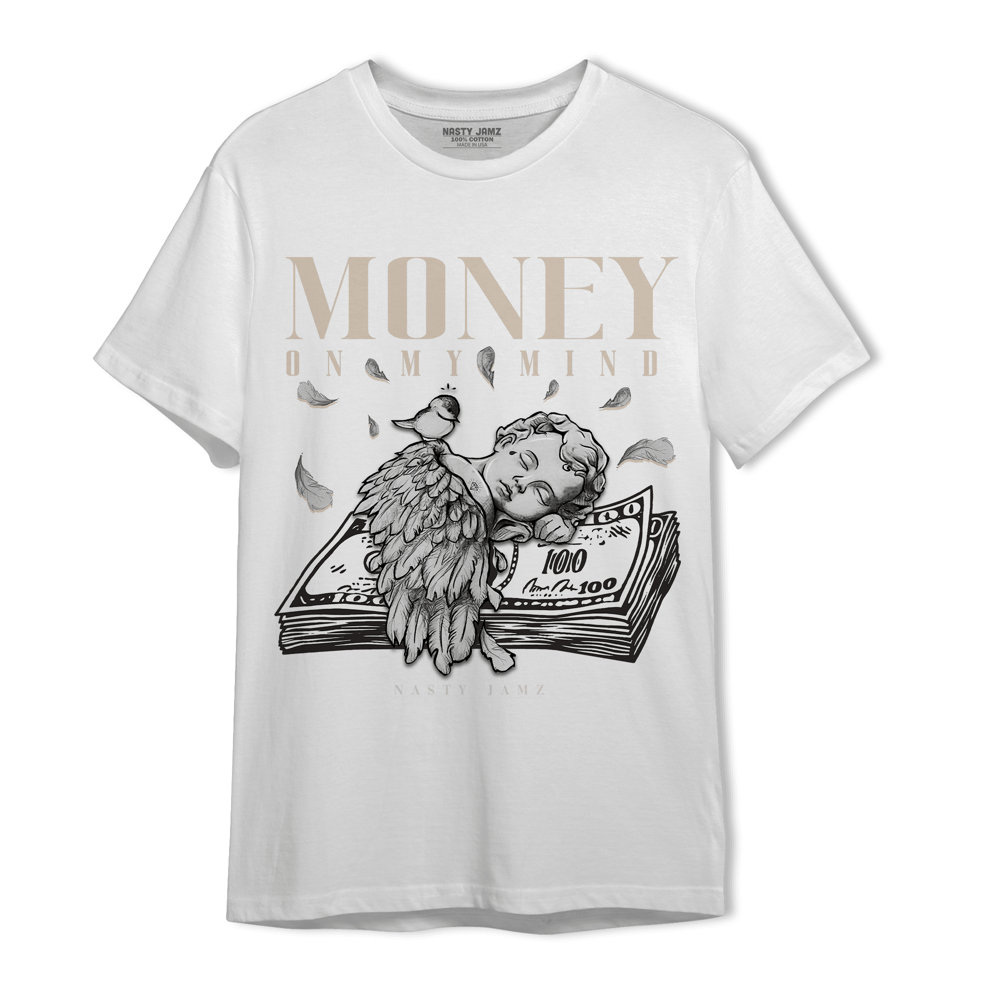 Neapolitan 11s T Shirt Match Money On My Mind Angel - NastyJamz