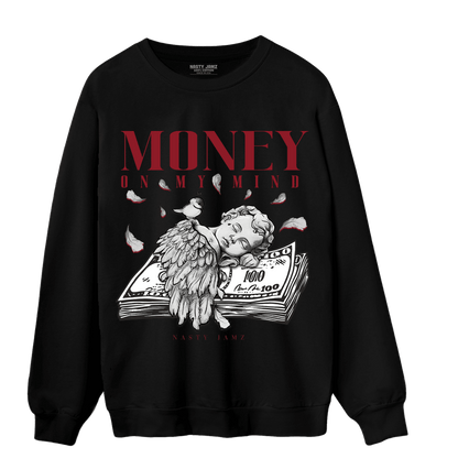 Cherry 12s Sweatshirt Match Money On My Mind Angel - NastyJamz
