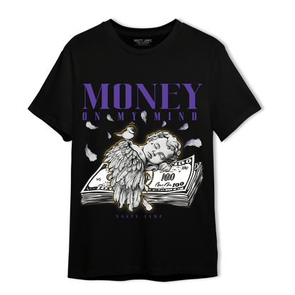 Field Purple 12s T Shirt Match Money On My Mind Angel - NastyJamz