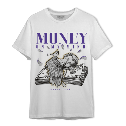 Field Purple 12s T Shirt Match Money On My Mind Angel - NastyJamz
