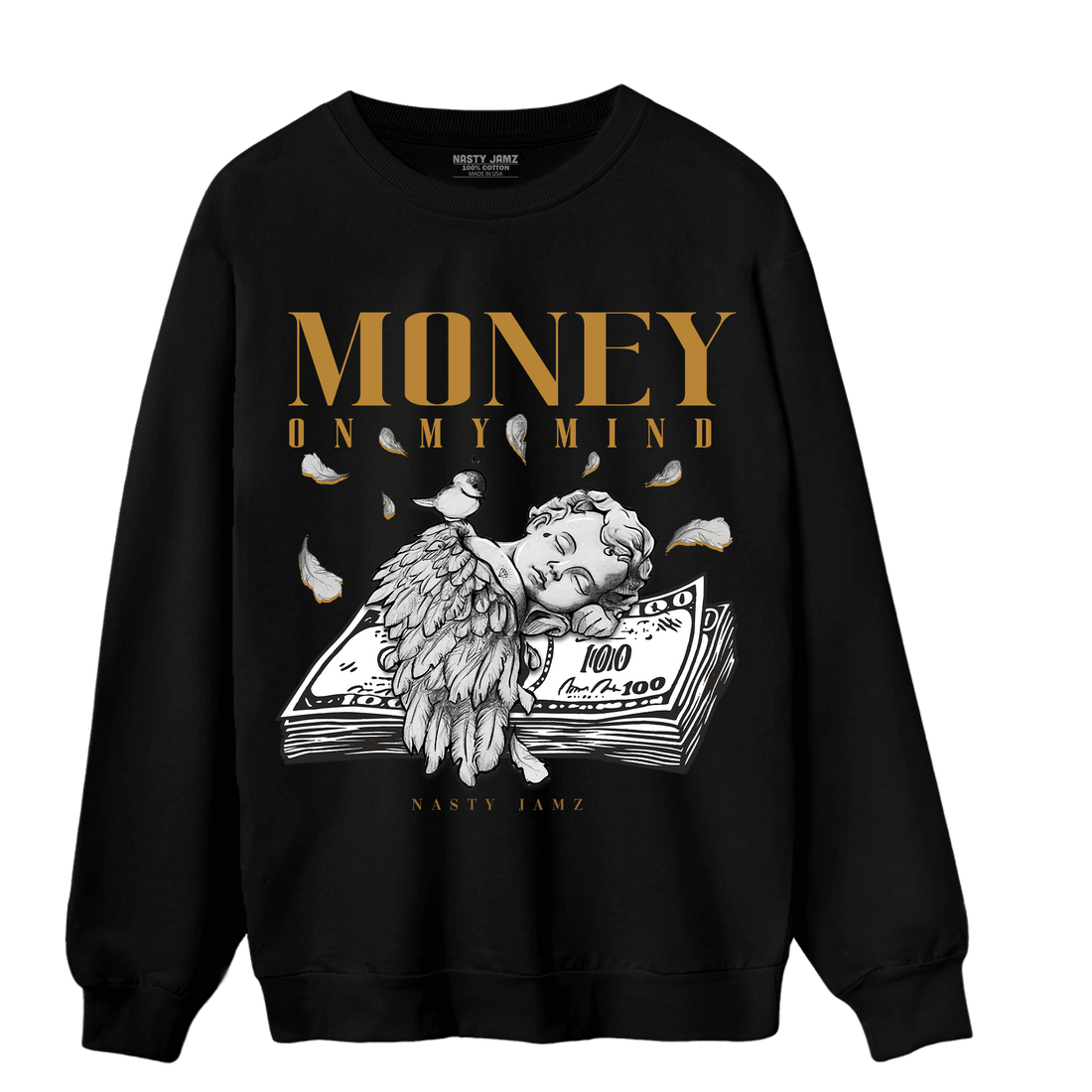 Wheat 13s Sweatshirt Match Money On My Mind Angel - NastyJamz