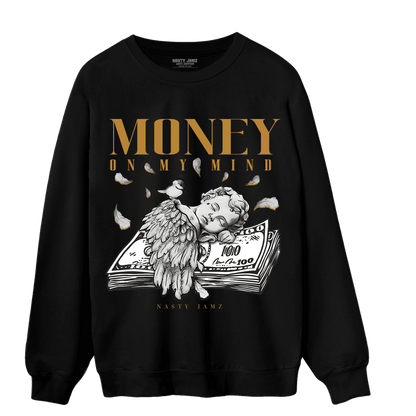 Wheat 13s Sweatshirt Match Money On My Mind Angel - NastyJamz