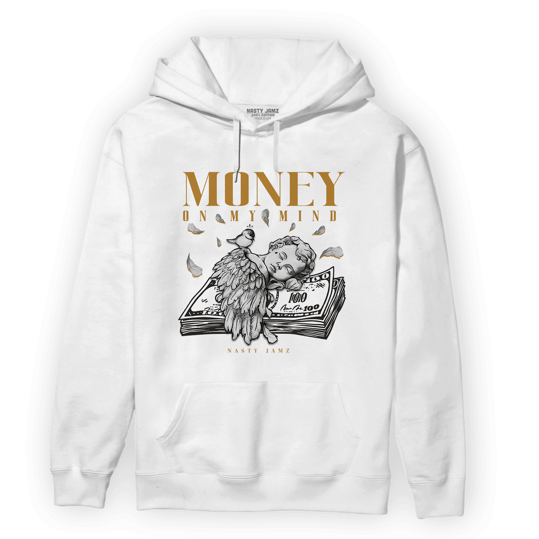 Wheat 13s Hoodie Match Money On My Mind Angel - NastyJamz