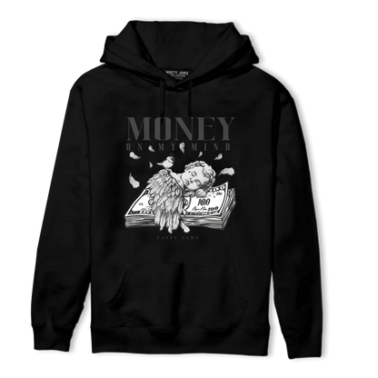 Black White 14s Hoodie Match Money On My Mind Angel - NastyJamz