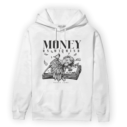 Black White 14s Hoodie Match Money On My Mind Angel - NastyJamz