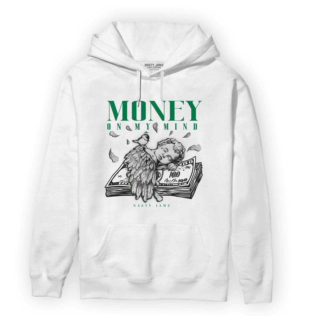 Celtic Lucky Green 1s Hoodie Match Money On My Mind Angel - NastyJamz