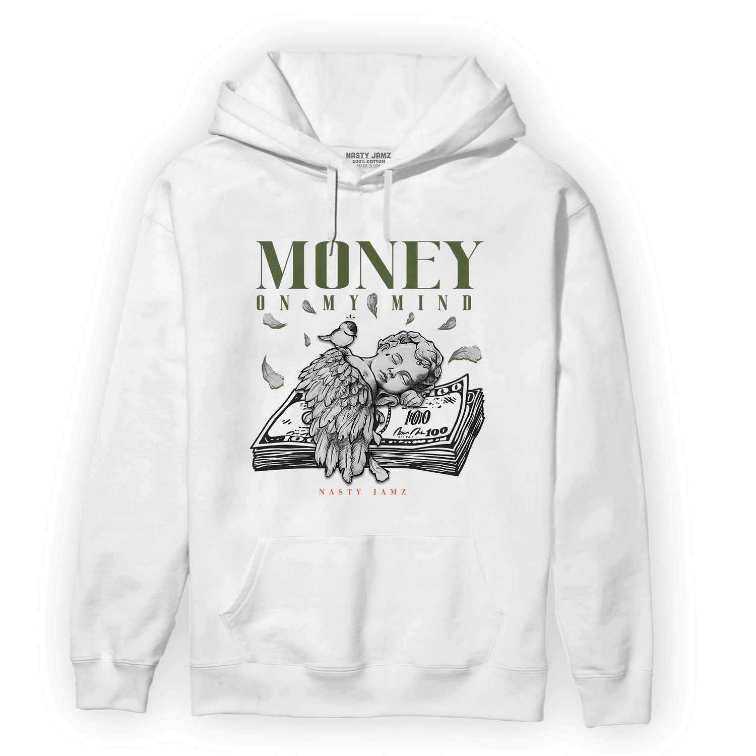 High OG Celadon 1s Hoodie Match Money On My Mind Angel - NastyJamz