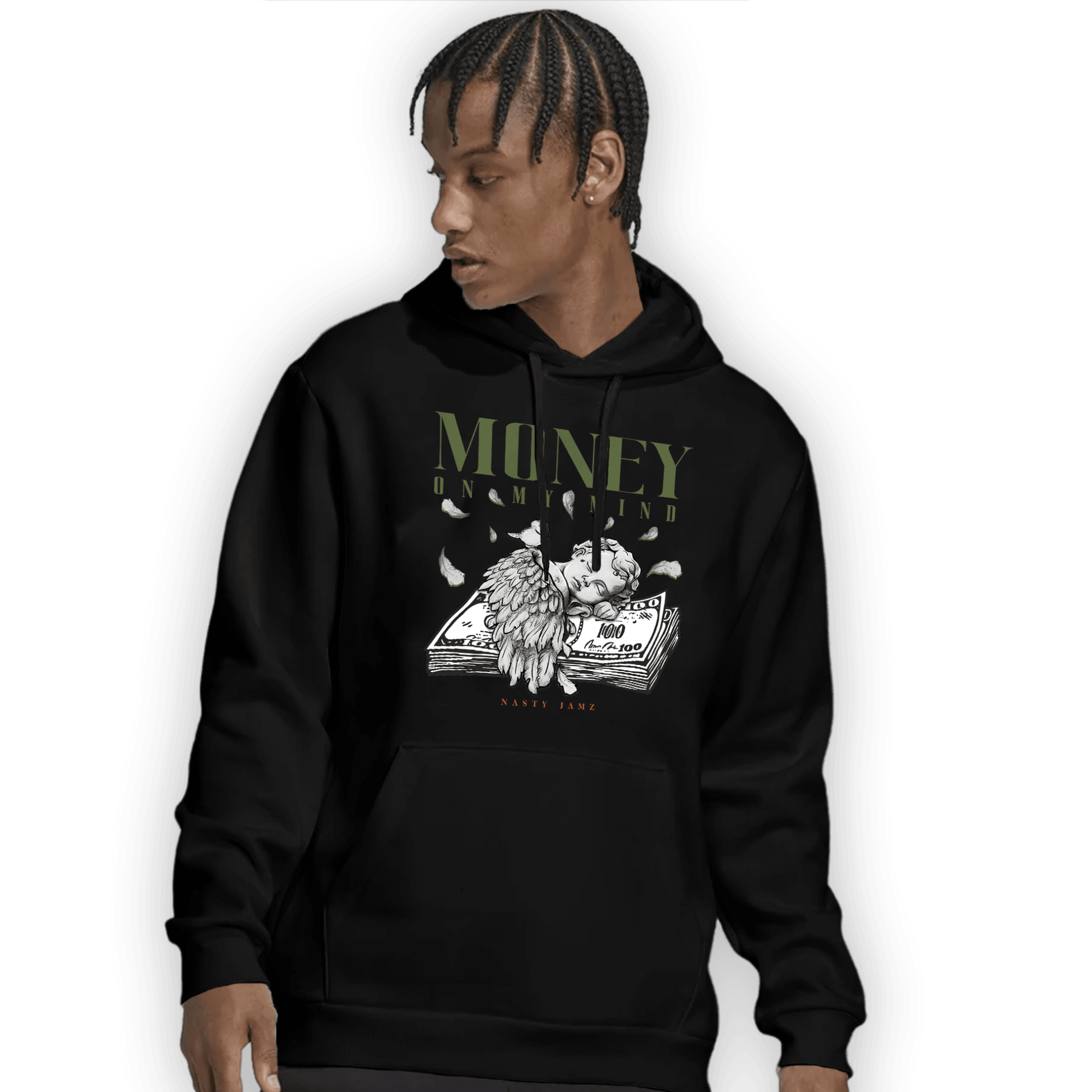 High OG Celadon 1s Hoodie Match Money On My Mind Angel - NastyJamz