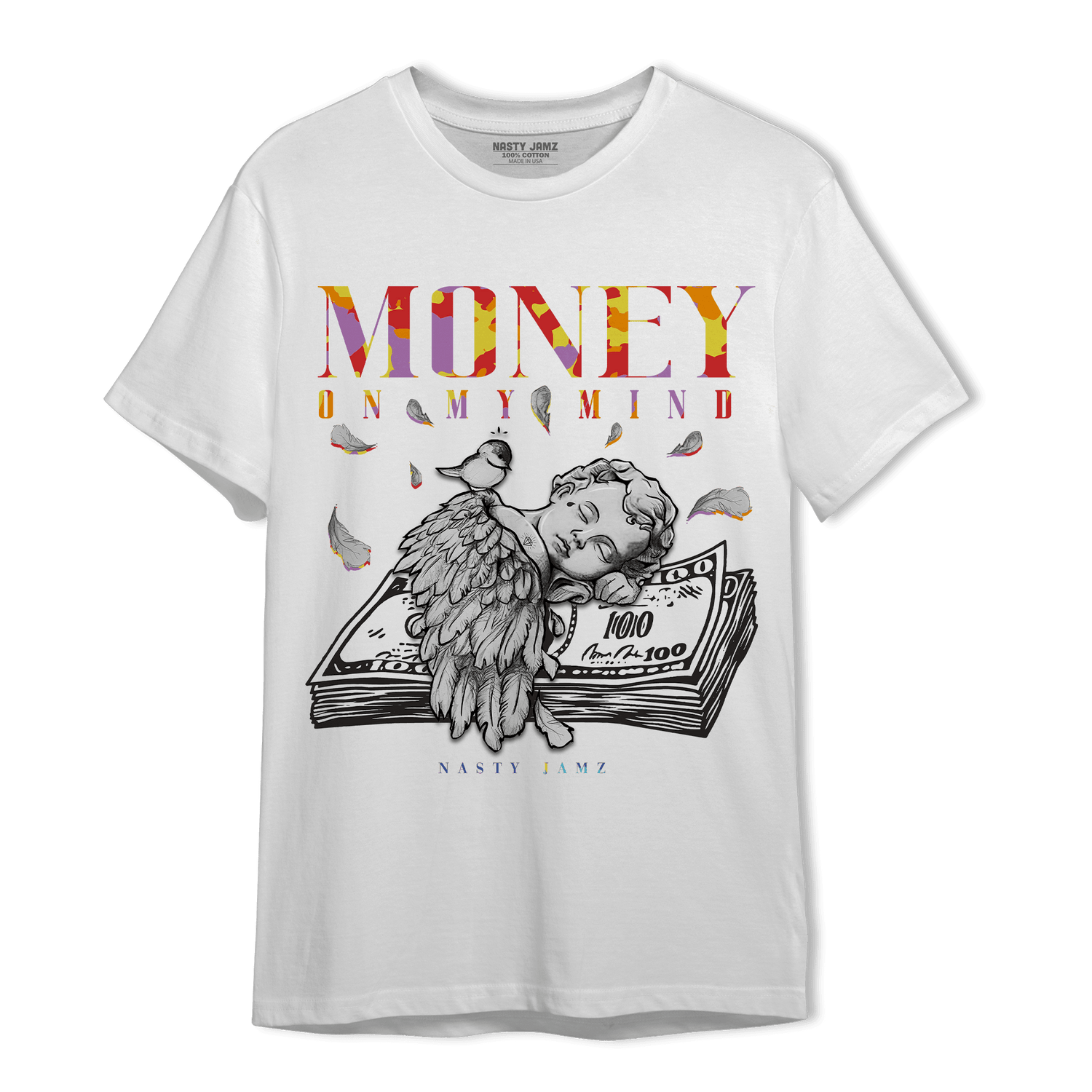 Mid GS Six Championships 1s T Shirt Match Money On My Mind Angel - NastyJamz