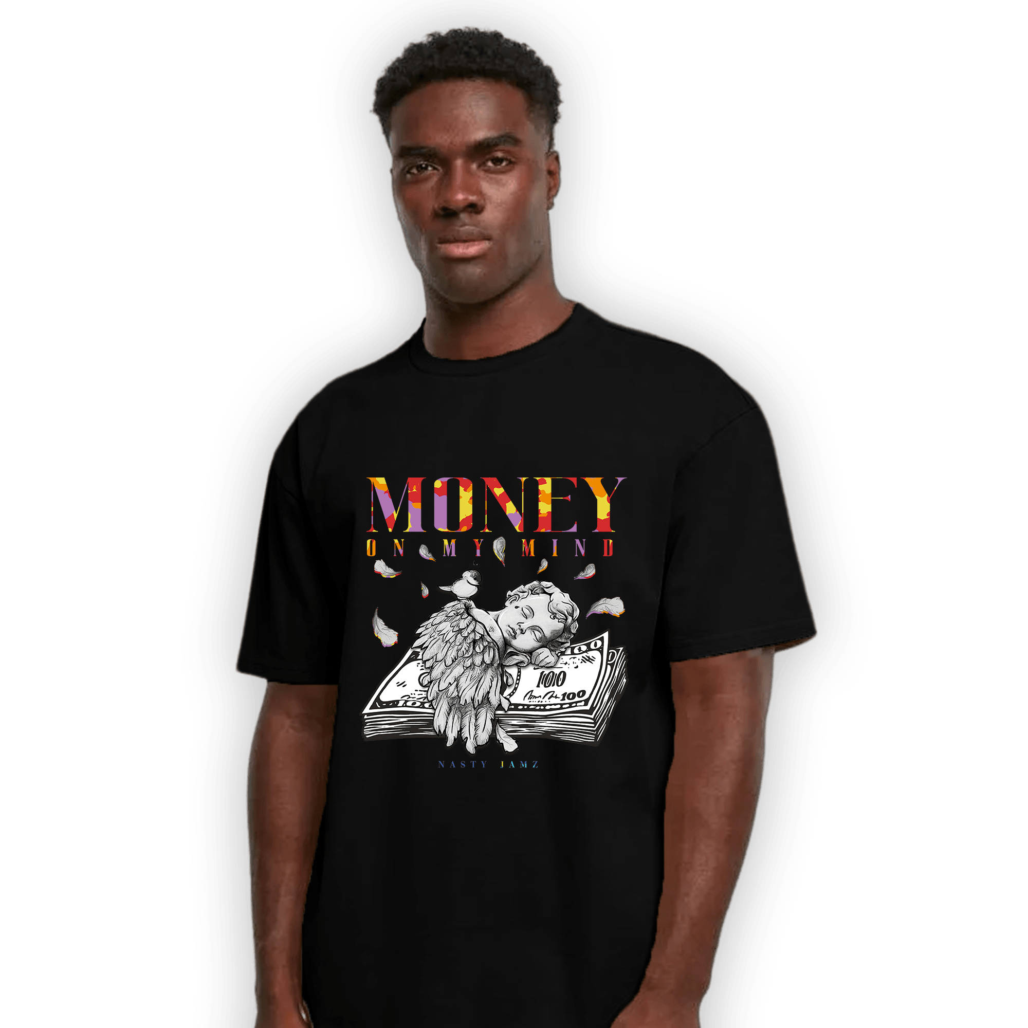 Mid GS Six Championships 1s T Shirt Match Money On My Mind Angel - NastyJamz